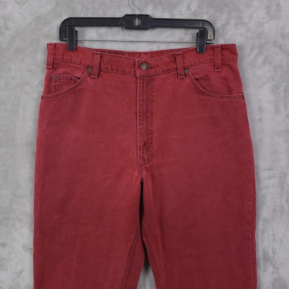 Levi's 550 Relaxed Fit Jeans Men 36x32 Fits 34x28 Vintage Orange Tab USA Raw Hem - Picture 8 of 12